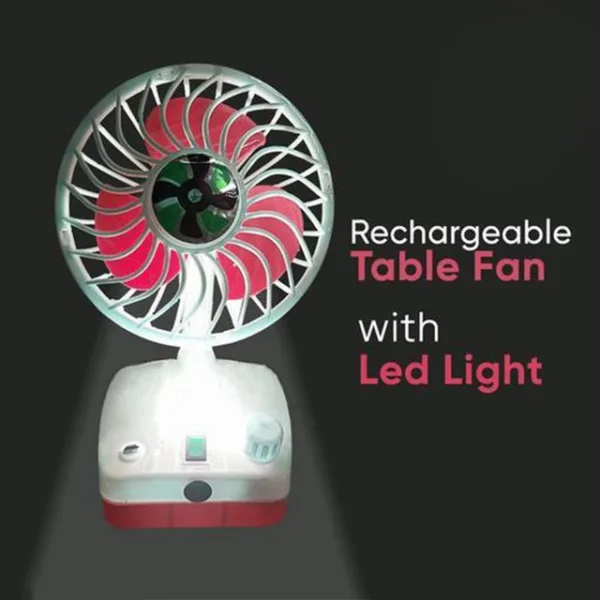 Rechargeable Fan with Led Light