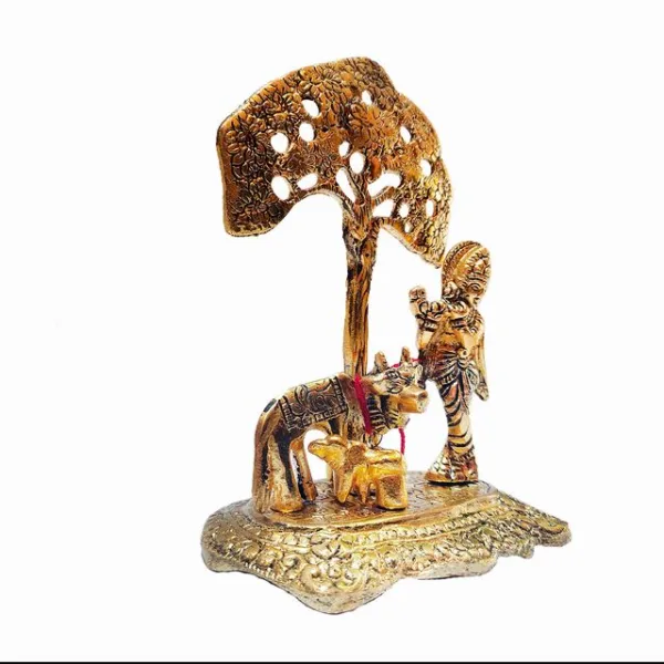 Krishna Kamdhenu Cow Showpiece