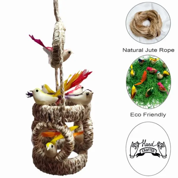 Artificial Floral Jute Bird