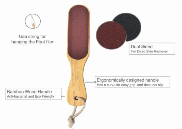 Wooden Foot Scrubber Footcare