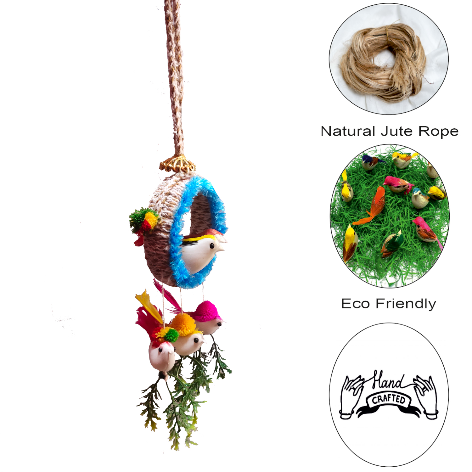 Artificial Birds Nest Wall Hanging for Home & Balcony - Image 5
