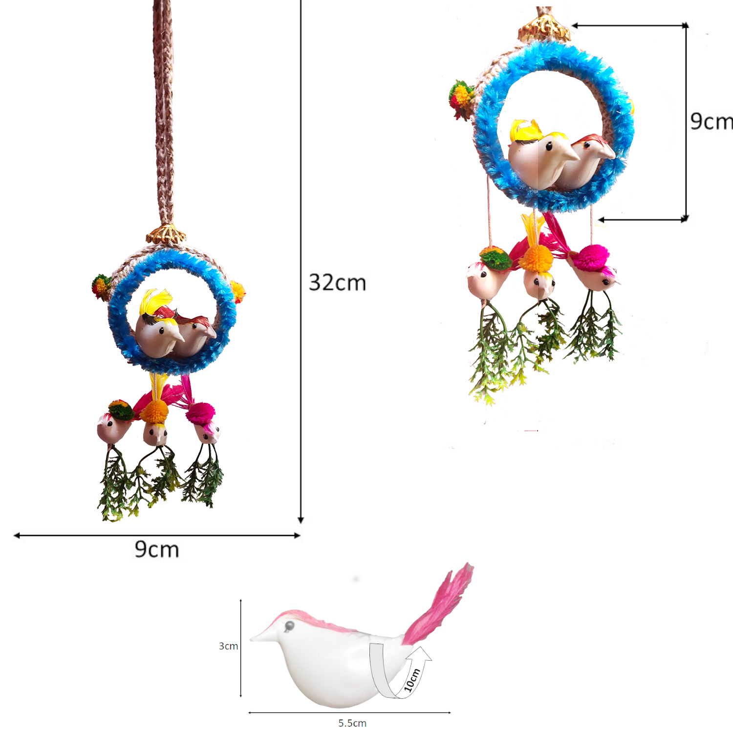 Artificial Birds Nest Wall Hanging for Home & Balcony - Image 3