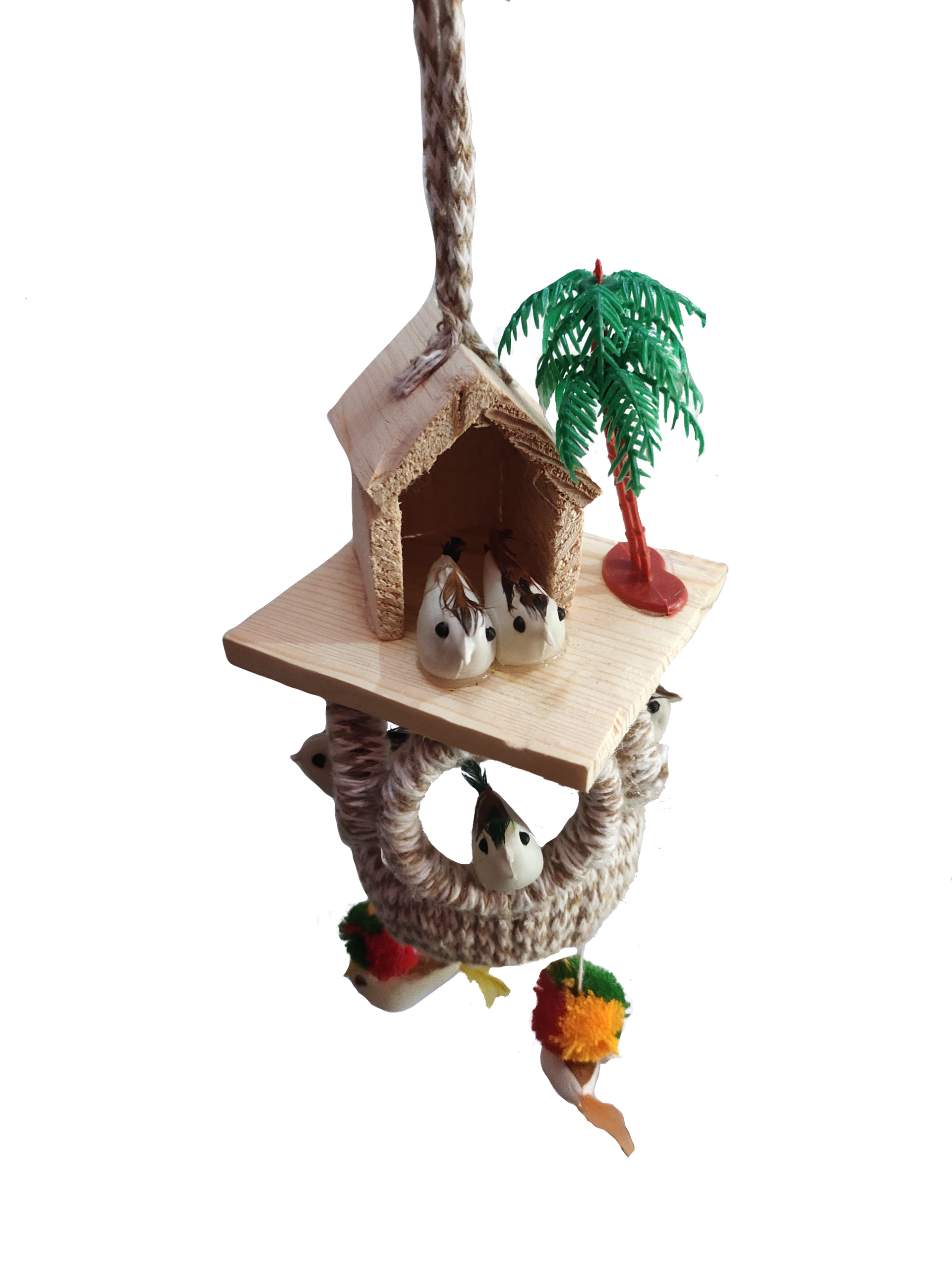 Handmade Hanging Bird House Wall Decor | Artificial Birds Nest Hanging for Home & Balcony Decoration - Image 5