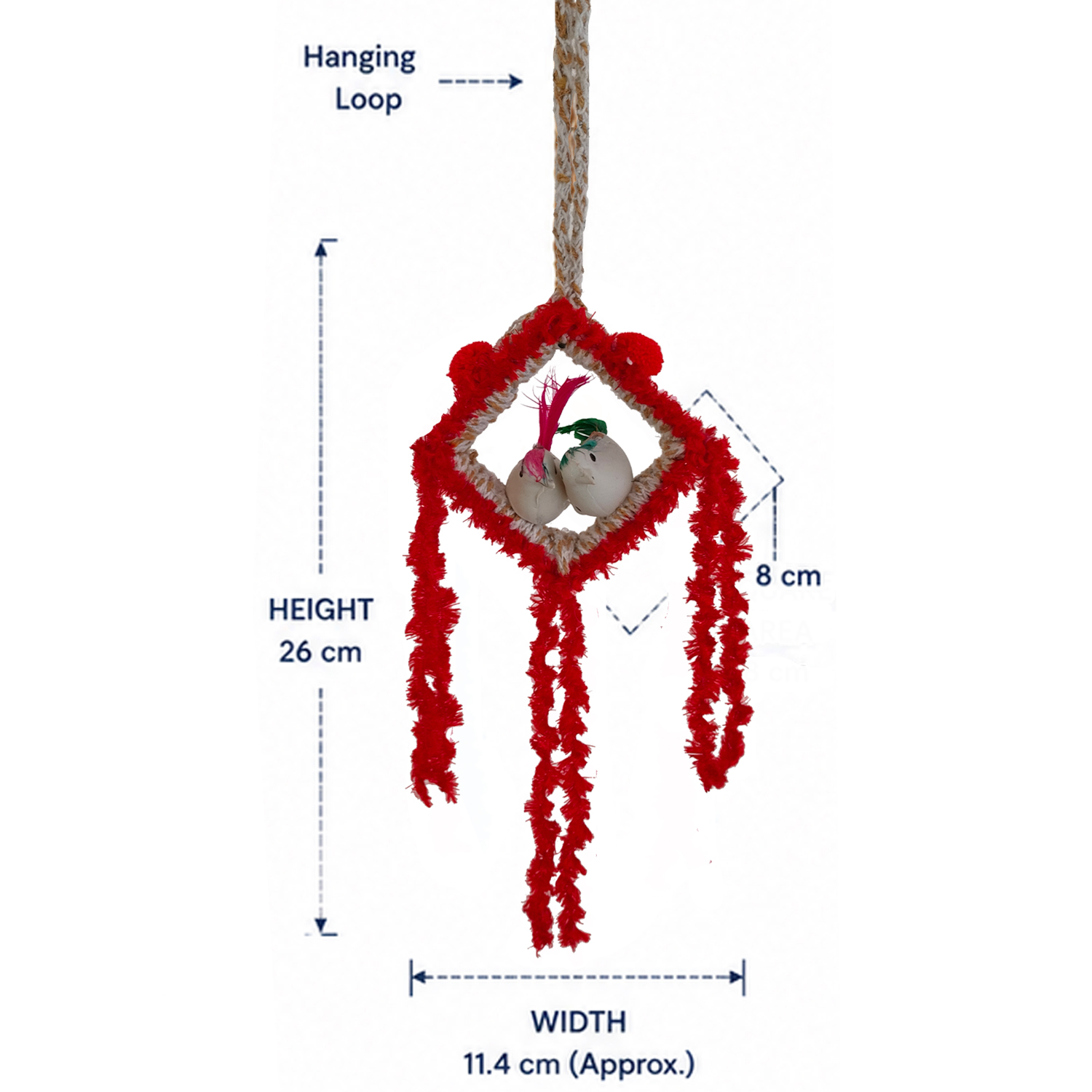 Handmade Hanging Bird Nest Decor for Home & Balcony | Decorative Jute Bird Hanging Wall Decor Combo Pack of 4 - Image 5